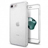 Чехол прозрачный с блестками на Iphone Se 2020 Чехол прозрачный с блестками на Iphone Se 2020